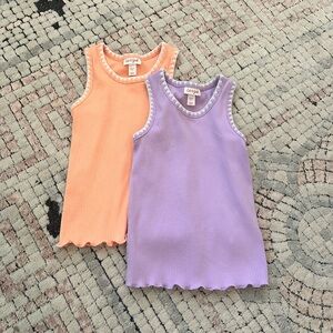 Cat & Jack Orange and Purple Kids Tank Tops